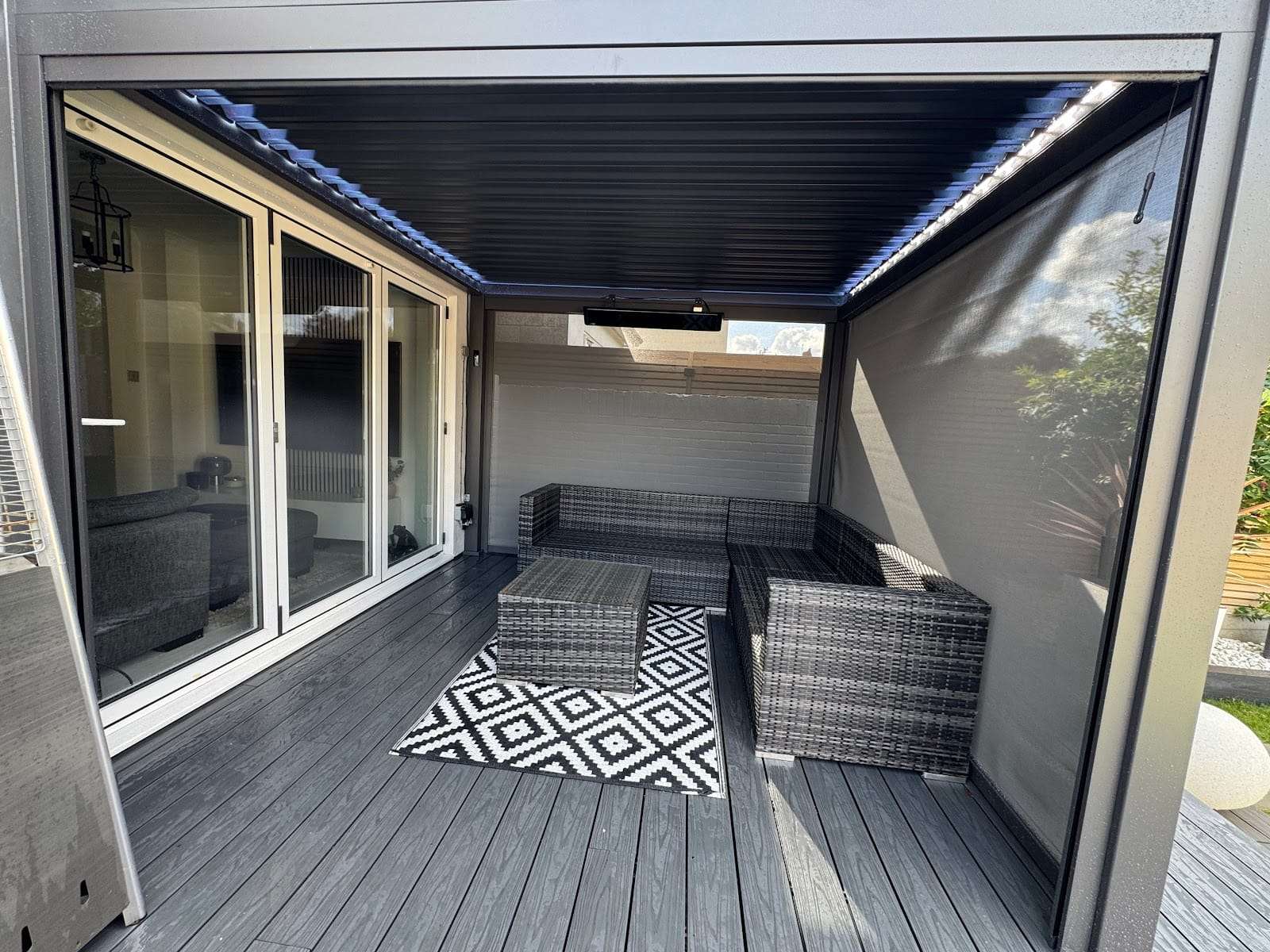Pergola over composite deck, by GRD Landscaping Ltd